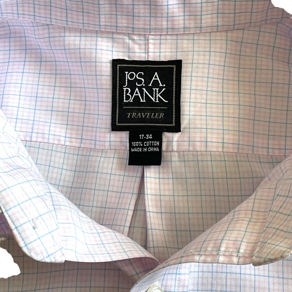Lot 4 Joseph A Bank Men's Dress Shirts XL 17/34 Long Sleeve Button Down CLEAN! - Picture 5 of 9